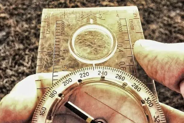 Baseplate compass combines a protractor and compass