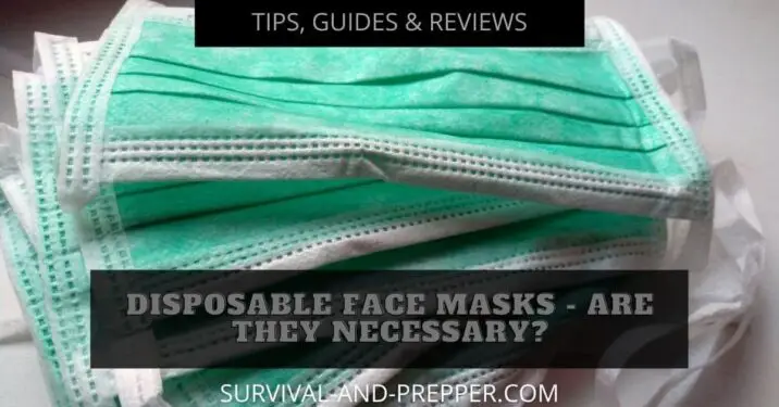 blue and green disposable face masks
