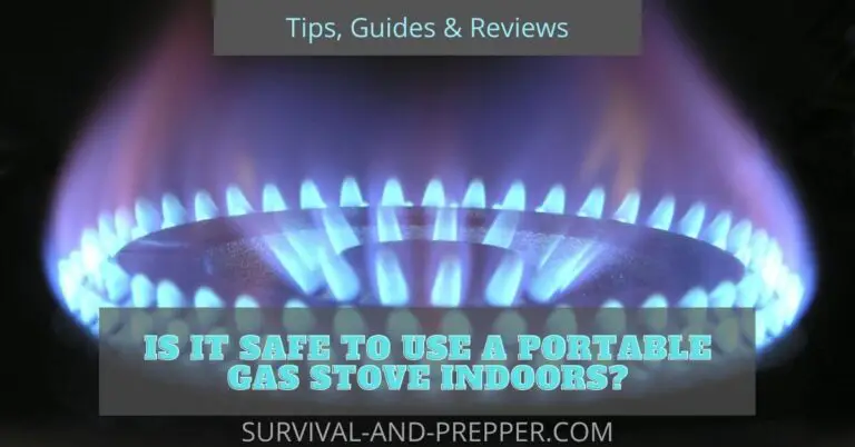 Is it safe to use a portable gas stove indoors?