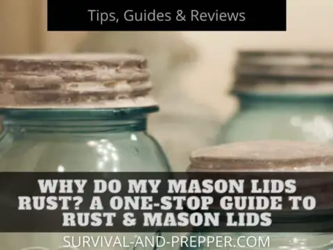mason jars with rusted lids