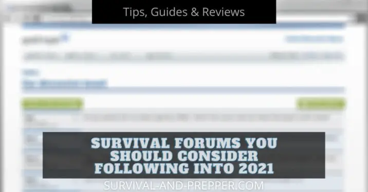 Survival Forums for 2021
