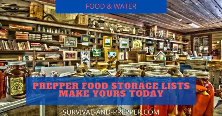 Prepper Food Storage List – Make Yours