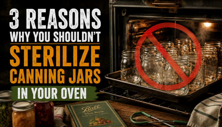 3 Reasons Why You Shouldn’t Sterilize Canning Jars in Your Oven