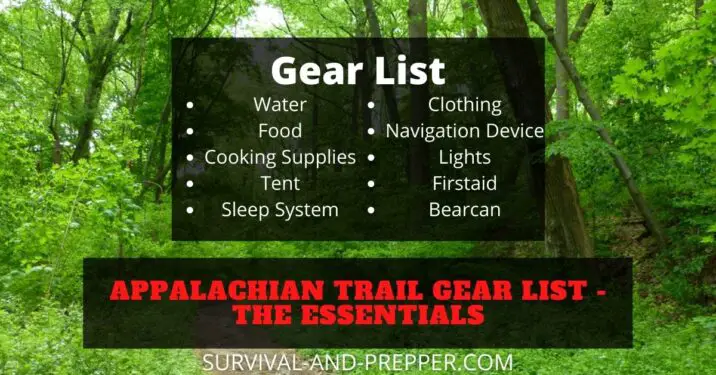 Appalachian Trail Gear List