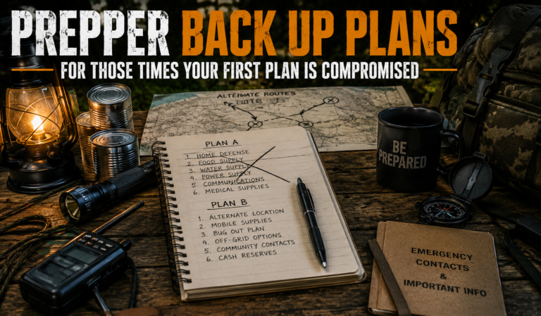 Prepper Back Up Plans – For those times your first plan is compromised